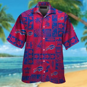 Buffalo Bills Hawaiian Short Sleeve Button Up Tropical Shirt Elegant