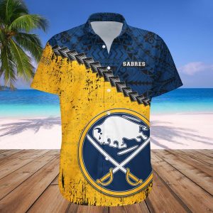 Buffalo Sabres Hawaii Shirt Grunge Polynesian Tattoo – NHL