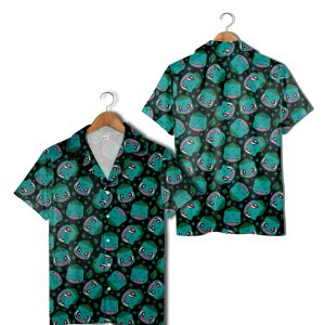 Bulbasaur Grass Type Button Up Pokemon Hawaiian Shirt
