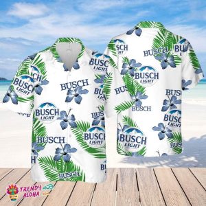 Busch Light Hawaiian Hibiscus Flower Pattern,Tropical Beach Shirt, Hawaiian Flower Shirt, Hawaiian Beer Shirt