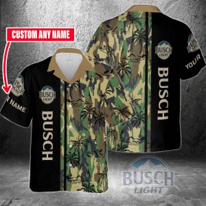 Busch Light Hawaiian Shirt Customized with Your Name