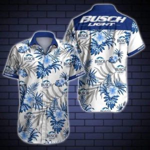 Busch Light Hawaiian Shirt Deluxe Vacation Look