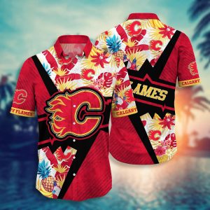 Calgary Flames NHL Hawaiian Shirt Vacation Spots Field Sport Shirts