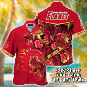 Calgary Flames NHL Summer Hawaii Shirt And Tshirt Custom KLA Shirt