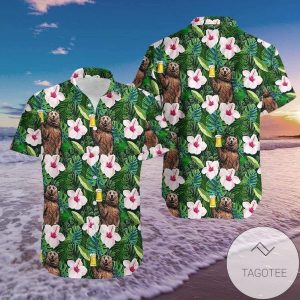 Camping Bear Drink Beer Simple Hawaiian Shirts Fantastic