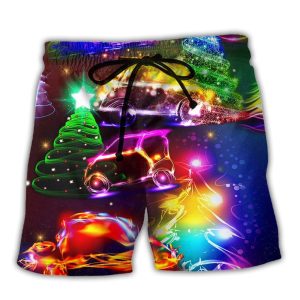 Car Christmas Merry Everything Happy Always Trendy KLA Hawaiian Beach Shorts