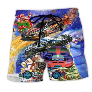 Car Funny For Christmas Merry Christmas Trendy KLA Hawaiian Beach Shorts