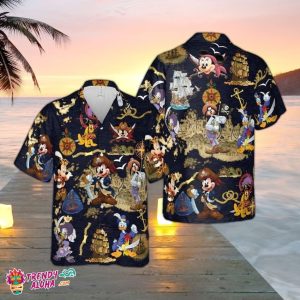 Caribbean Pirate Life with Mickey & Friends Disney Hawaiian Shirt
