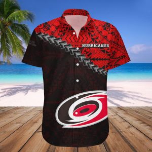Carolina Hurricanes Hawaii Shirt Grunge Polynesian Tattoo – NHL