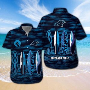 Carolina Panthers Short Sleeve Button Up Tropical Hawaiian Shirt VER030