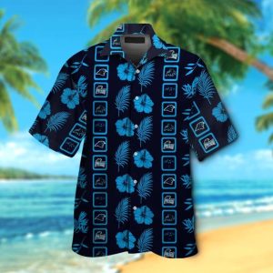 Carolina Panthers Short Sleeve Button Up Tropical Hawaiian Shirt VER07