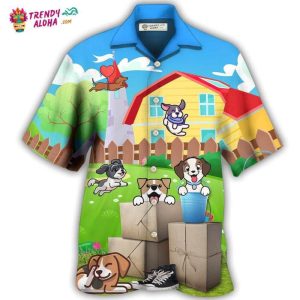 Cartoon Funny Dog Hawaiian Shirt – Trendy KLA