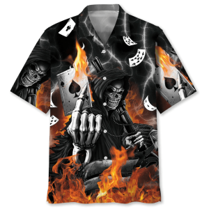 Casino Devil Trendy Hawaiian Shirt, Gambling Shirt, Casino Shirt, Gambling Gift, Funny Poker Shirt