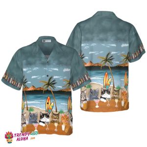 Cat Beer Alcohol Hawaiian Shirt