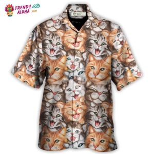 Cat Cute Happy Life With Funny Little Cat Hawaiian Shirt – Trendy KLA