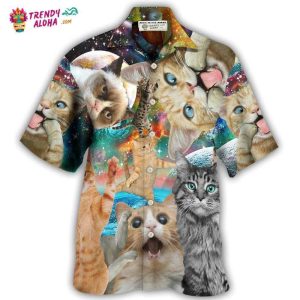 Cat Funny Amazing Galaxy Hawaiian Shirt – Trendy KLA