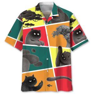 Cat Funny Trendy Hawaiian Shirt