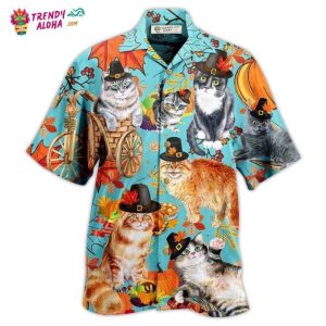 Cat Happy Thanksgiving Hawaiian Shirt – Trendy KLA
