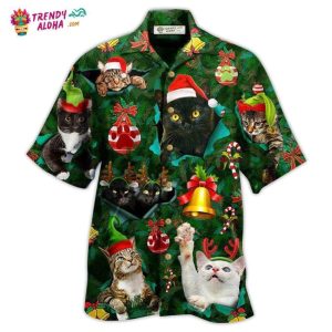 Cat Meowy Christmas Hawaiian Shirt – Trendy KLA