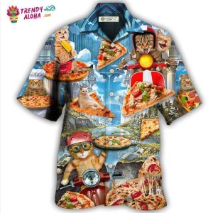 Cat Pizza Cat Funny Style Hawaiian Shirt – Trendy KLA