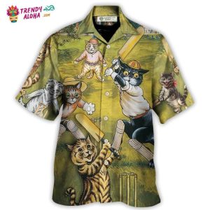 Cat Play Cricket Funny We Love Cricket Hawaiian Shirt – Trendy KLA