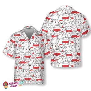 Cat The Red Christmas Hawaiian Shirt, Cute Cat Christmas Shirt, Best Christmas Gift Idea