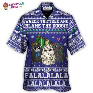 Cat Wreck The Tree Meowy Christmas Style Hawaiian Shirt – Trendy KLA