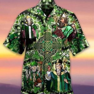 Celtic Cross St Patrick’s Day Hawaiian Shirts KLA Hawaii Shirt KLA Shirt For Summer