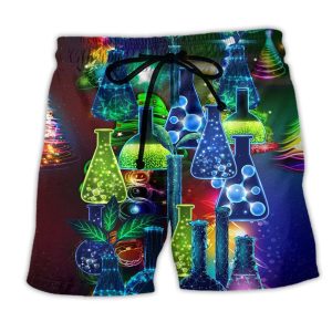Chemistry Is Like Magic But Real Christmas Trendy KLA Hawaiian Beach Shorts