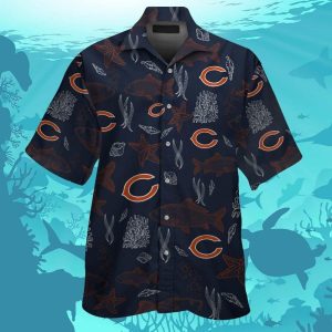 Chicago Bears Short Sleeve Button Up Tropical Hawaiian Shirt VER012