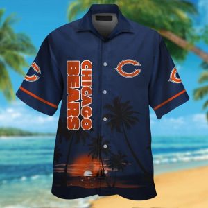 Chicago Bears Short Sleeve Button Up Tropical Hawaiian Shirt VER02