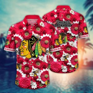 Chicago Blackhawks NHL Hawaiian Shirt Trending For This Summer Customize Shirt Any Team