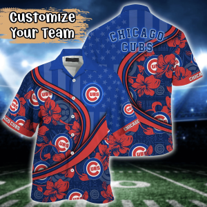 Chicago Cubs MLB Us Flag Hawaiian Shirt Custom Summer KLA Shirt