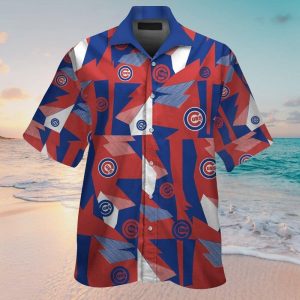 Chicago Cubs Short Sleeve Button Up Tropical Hawaiian Shirt VER01