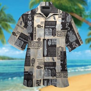 Chicago White Sox Short Sleeve Button Up Tropical Hawaiian Shirt VER010