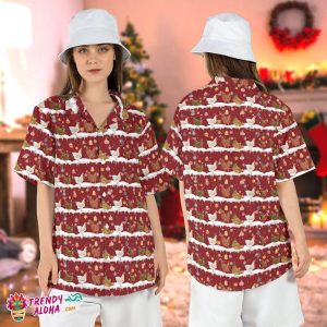 Chicken Lovers Christmas Farm Animal Xmas Hawaiian KLA Shirt Tee