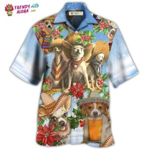 Chihuahua Loves Snow Merry Christmas Hawaiian Shirt – Trendy KLA