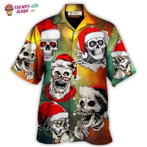 Christmas Bad Santa Skull Love Xmas Galaxy Hawaiian Shirt – Trendy KLA