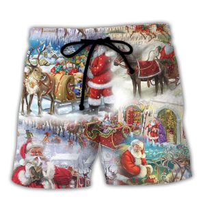 Christmas Believe In The Magic Of Christmas Trendy KLA Hawaiian Beach Shorts