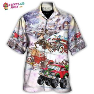 Christmas Car Run Xmas Hohoho Hawaiian Shirt – Trendy KLA