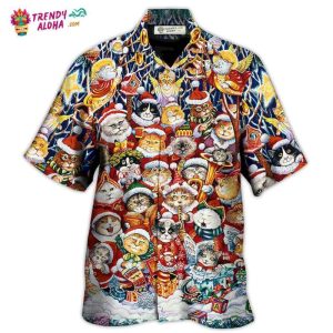 Christmas Cat Funny Happiness Hawaiian Shirt – Trendy KLA