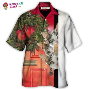 Christmas Cat Looking Forward To Christmas Hawaiian Shirt – Trendy KLA