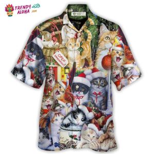 Christmas Cat Love Xmas Hawaiian Shirt – Trendy KLA