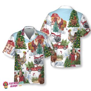 Christmas Chicken Hawaiian Shirt, Funny Chicken Christmas Shirt, Best Christmas Gift Idea