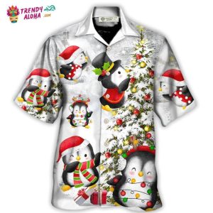 Christmas Chilling Penguin Family In Love Christmas Hawaiian Shirt – Trendy KLA