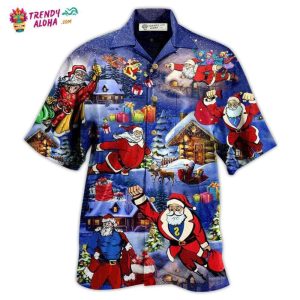 Christmas Christmas Flying Super Santa Hawaiian Shirt – Trendy KLA