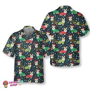 Christmas Corgis Hawaiian Shirt, Cute Christmas Dog Shirt, Christmas Gift For Dog Lovers