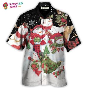 Christmas Cutie Snowman Happy Xmas Cardinal Hawaiian Shirt – Trendy KLA