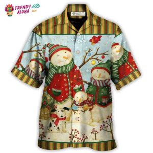 Christmas Cutie Snowman Happy Xmas Hawaiian Shirt – Trendy KLA