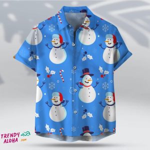 Christmas Delight Snowman Unisex Hawaiian Comfort Festive Tee